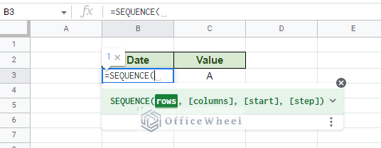 opening the sequence function